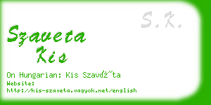 szaveta kis business card